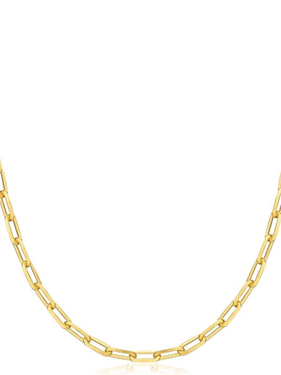 Other - 18K Gold Plated Paperclip Necklace Chain 4MM - Made In Brazil